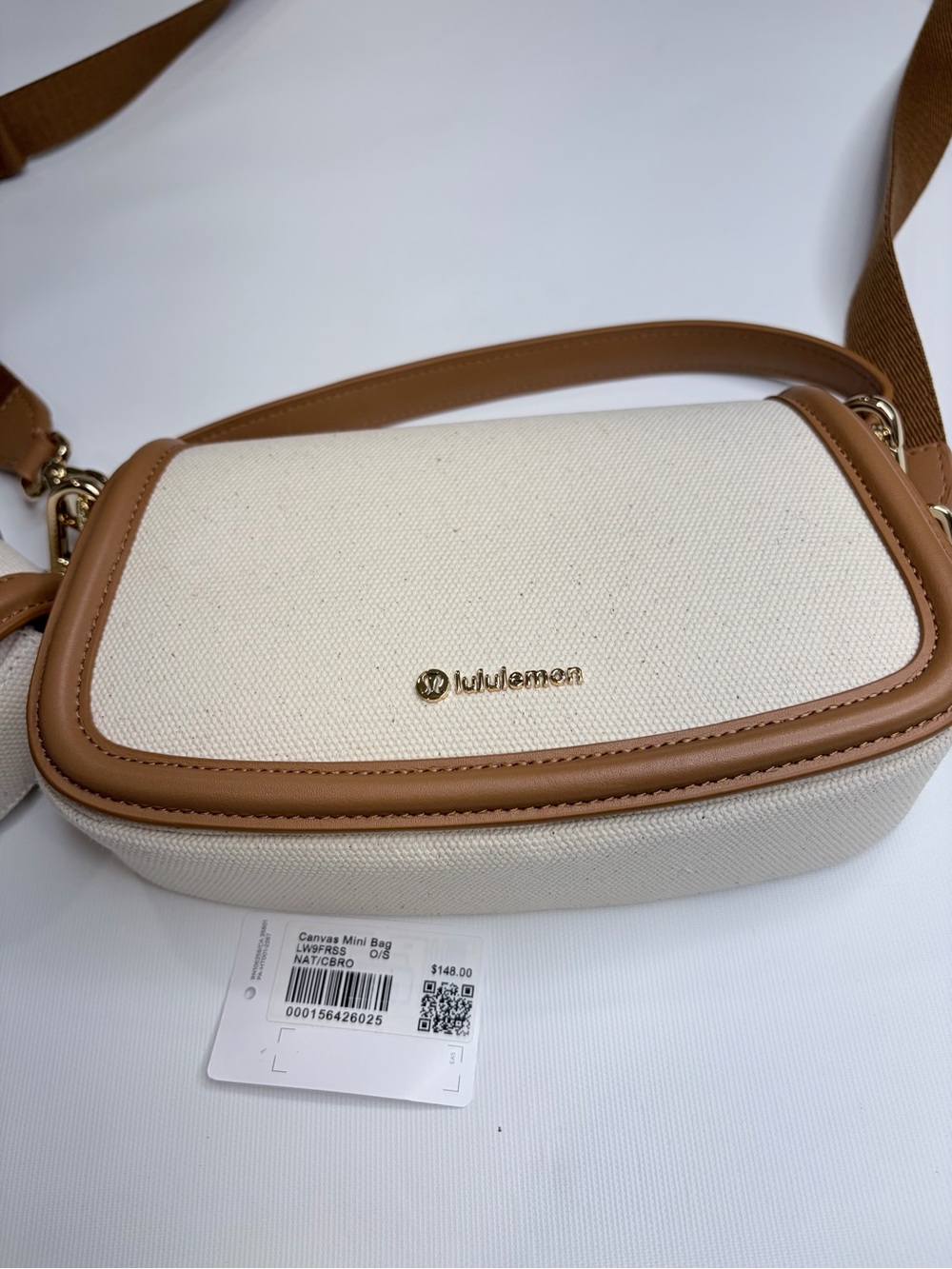 lululemon athletica Cream and Tan Canvas Top-Handle Bag - Picture 4 of 10